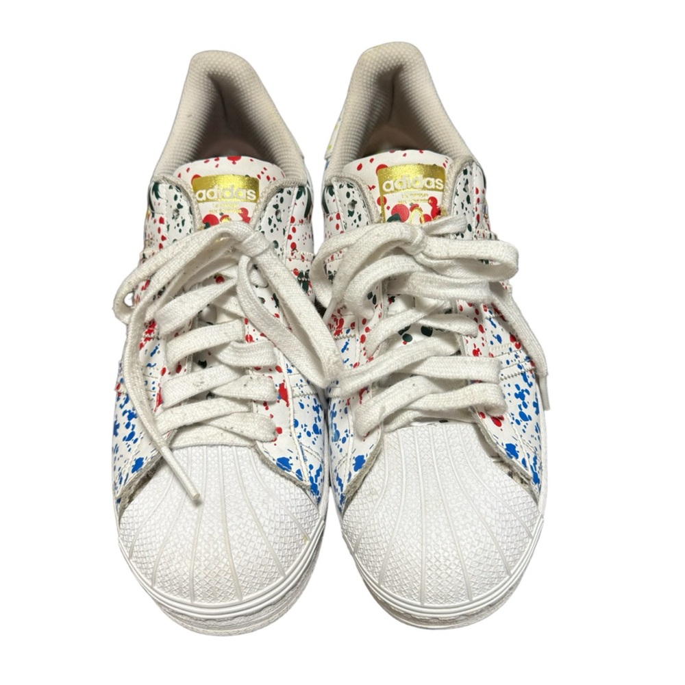 Adidas Superstar Splashes, Splatter and Drips White #FX5537 Men's Size 8.5